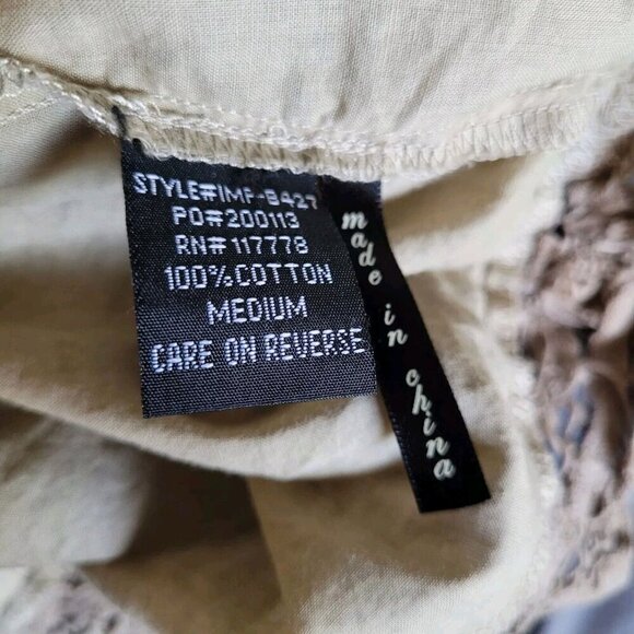 Lovestitch Linen Blend Cardigan Size Medium Bohemian Sheer Lightweight Crochet - Picture 4 of 8